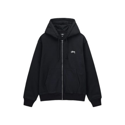 Stussy Zip Up Black Hoodie
