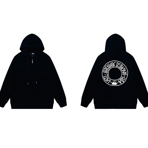 Stussy-Buana-Zip-Hoodie-Pigment-Dyed.jpg Stussy Buana Zip Black Hoodie Pigment Dyed