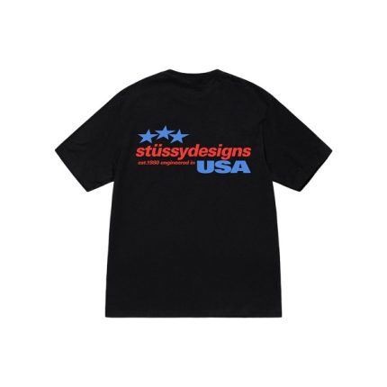 Stussy Designs T Shirt USA Black