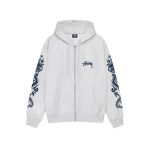 Stussy Dragons Grey Zip Hoodie