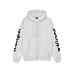 Stussy Gear Grey Zip-Up Hoodie