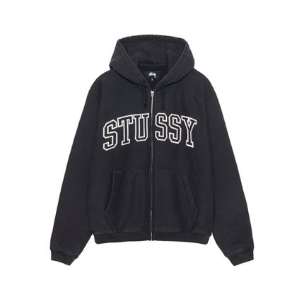 Stussy Outline Black Zip Hoodie