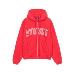 Stussy Outline Red Zip Hoodie