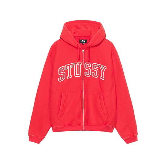 Stussy-Outline-Zip-Hoodie-Red.jpg Stussy Outline Red Zip Hoodie