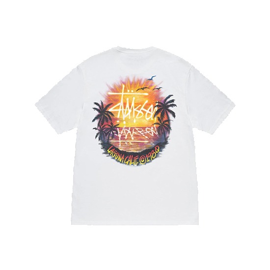 Stussy-Sunset-T-Shirt.jpeg Stussy Sunset White T-shirt