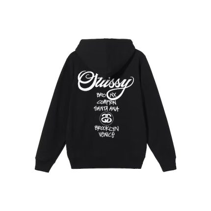 Stussy World Tour Black Hoodie