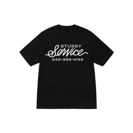 Stussy Service T Shirt Black